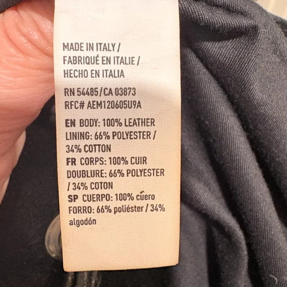 Italian 100% Leather Bucket Bag with Suede Fringe Tassels, Black - Picture 13 of 13